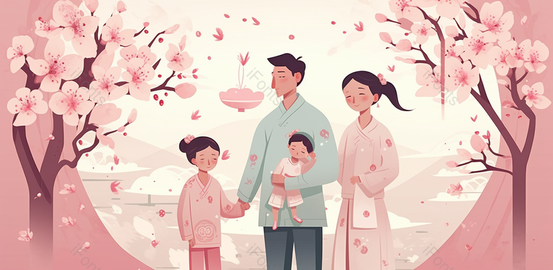 粉色唯美温馨母亲节手绘效果背景图,插画/手绘图,插画/手绘图库,插画/手绘图下载,插画/手绘